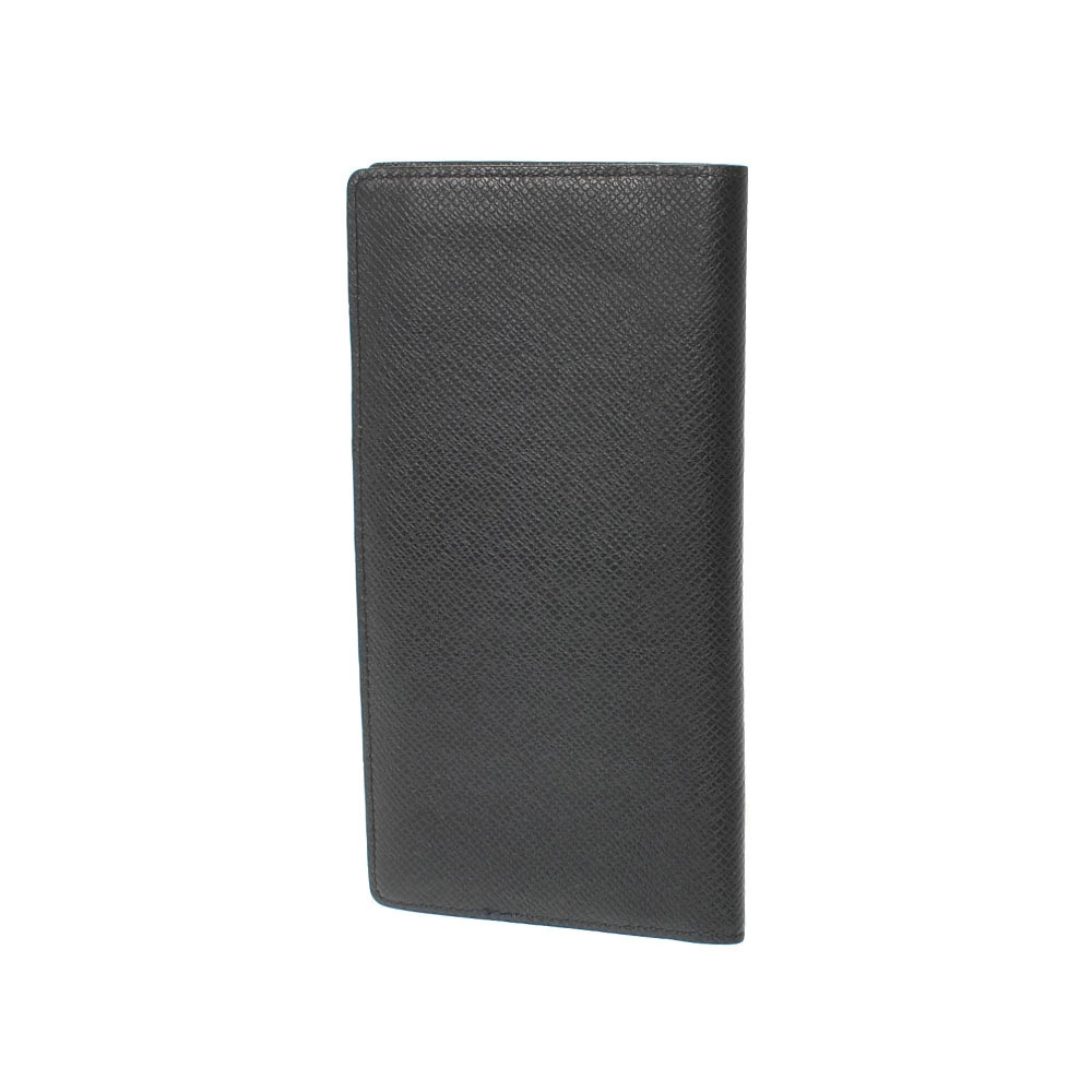 Louis Vuitton Ardoise Leather Wallet Portefeuille Taiga Long Black